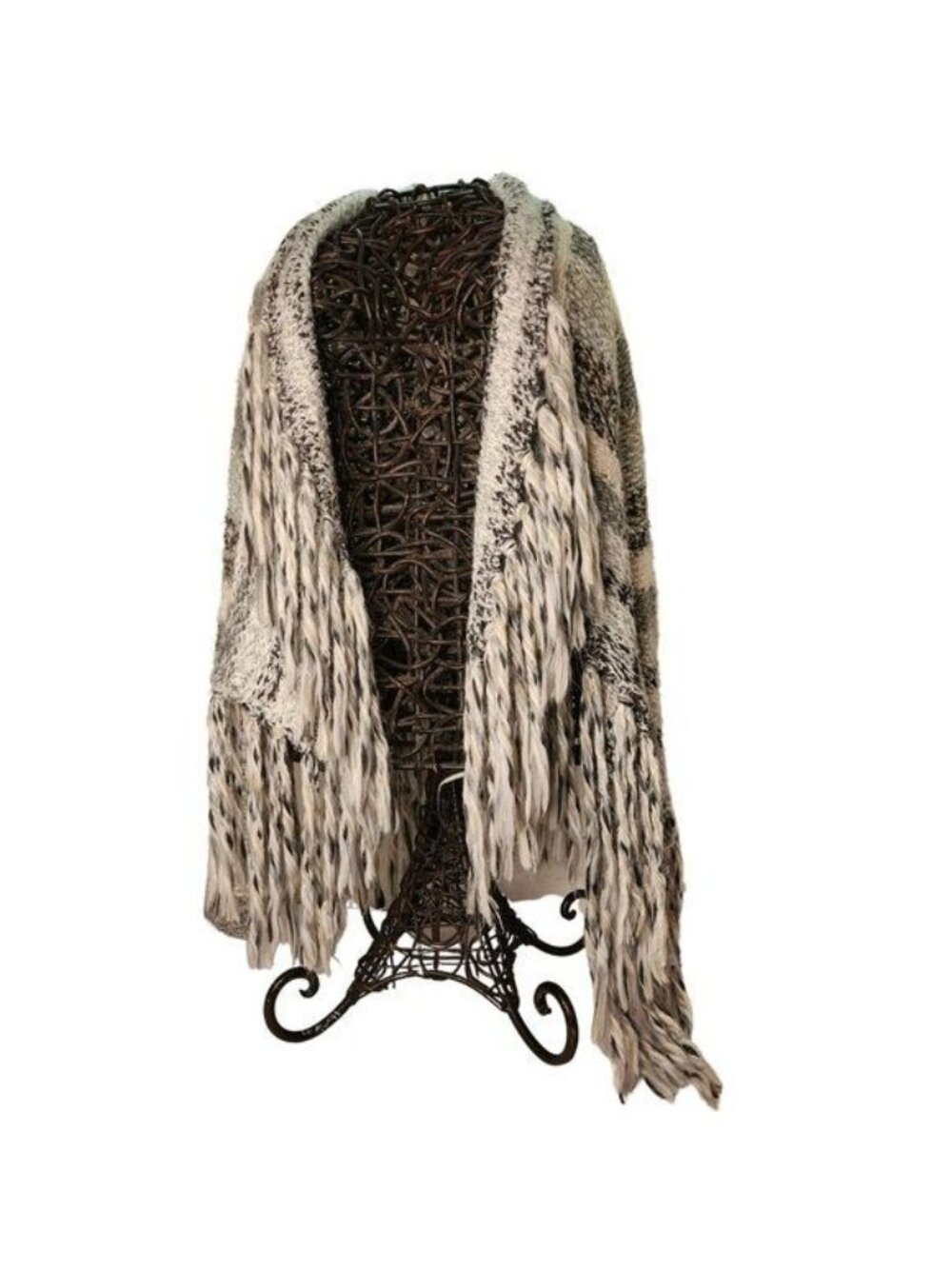 BETHANY MOTA Special Edition Bohemian Sweater Fringe Cardigan Cardi Size XS